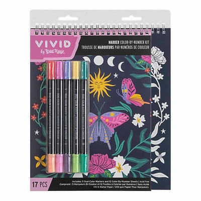 VIVID by Brea Reese® Botanical Marker Color-by-Number Kit