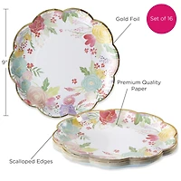 Kate Aspen® 9'' Garden Blooms Premium Paper Plates, 16ct.