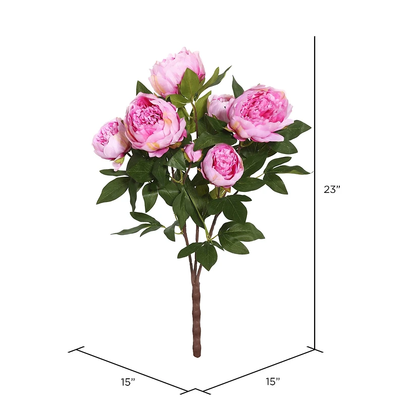 Artificial Cerise Peony Bush