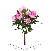 Artificial Cerise Peony Bush