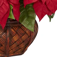 22" Potted Poinsettia with Decorative Planter