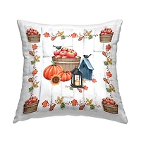 Stupell Industries Autumn Harvest Apples & Pumpkins Decorative Printed Throw Pillow