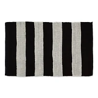 DII® Black & White Stripe Rag Rug, 2ft. x 3ft.