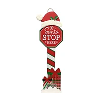 3.9ft. Santa Sign Door Greeter by Ashland®
