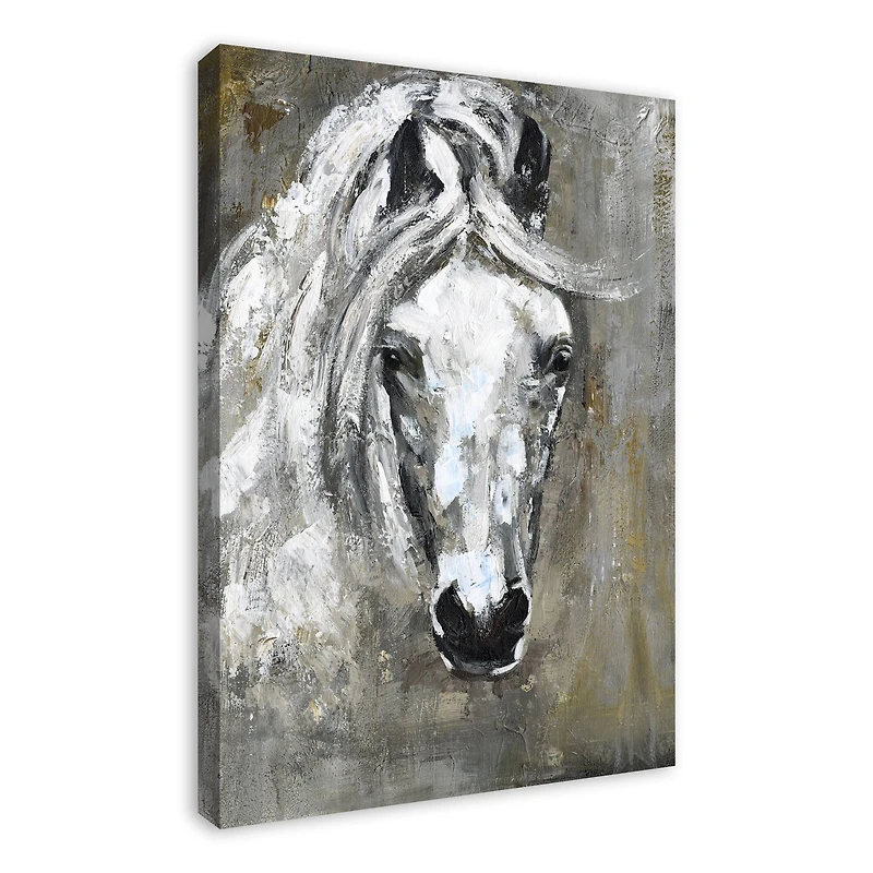 Natural Hand Painted Horse 24" x 36" Canvas Wall Art