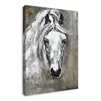 Natural Hand Painted Horse 24" x 36" Canvas Wall Art