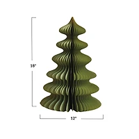 Hello Honey® 18" Mint Green Paper Folding Honeycomb Tree with Gold Glitter