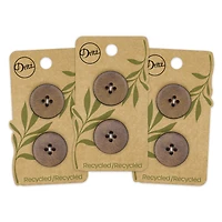 Dritz® 23mm Medium Brown Recycled Leather Round Button, 6ct.