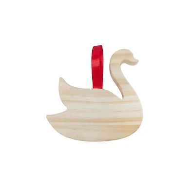 4" DIY Pinewood Swan Ornament by Make Market®