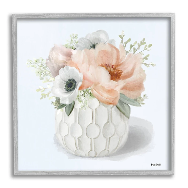 Stupell Industries Country Floral Bouquet In Geometric Planter Painting