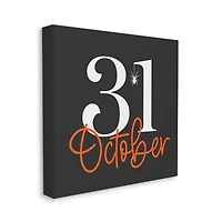 Stupell Industries 31 October Halloween Date Canvas Wall Art
