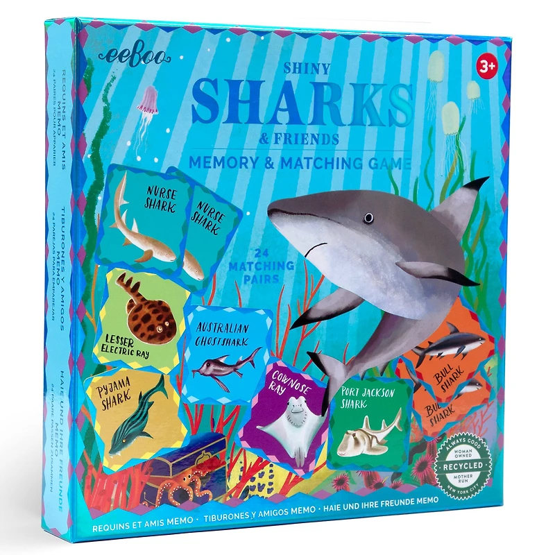 eeBoo Memory & Matching Shiny Sharks & Friends Game