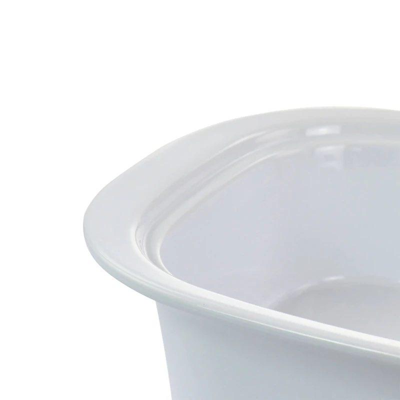 Gibson Elite® 2.7qt. White Ceramic Casserole with Glass Lid