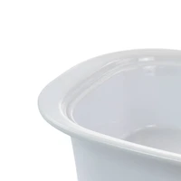 Gibson Elite® 2.7qt. White Ceramic Casserole with Glass Lid