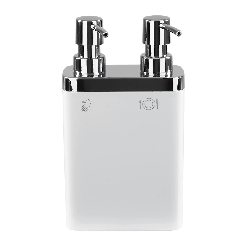 Kitchen Details White Dual Pump Soap & Lotion Dispenser
