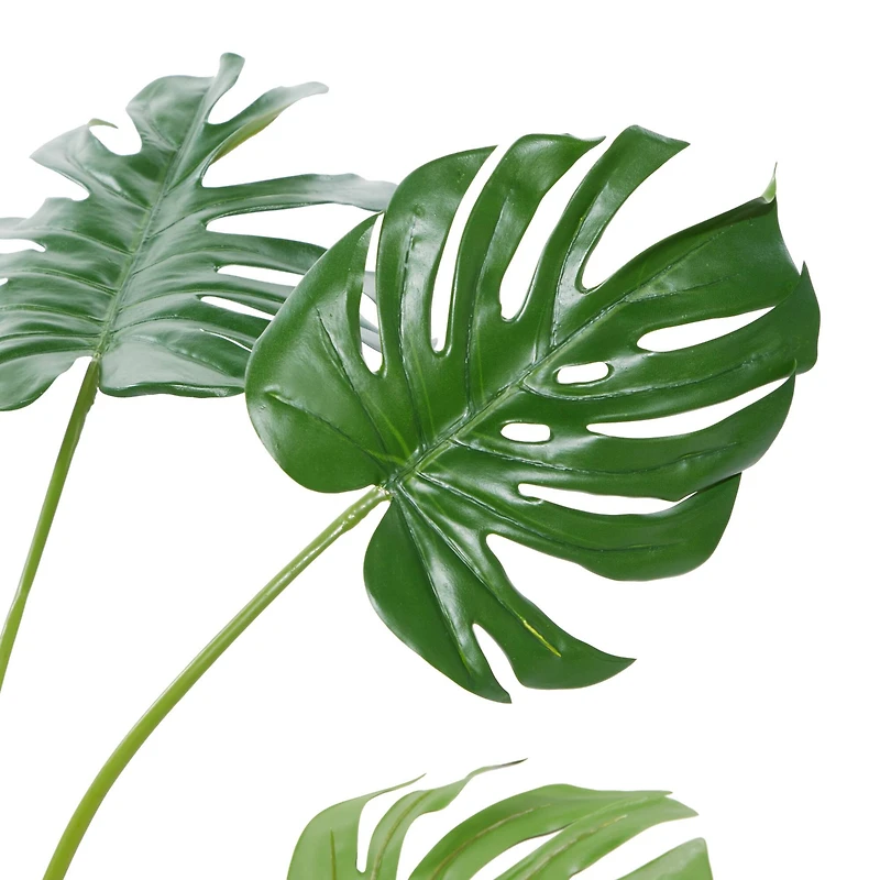Monstera Leaf Decorations With Pot, 29", Green