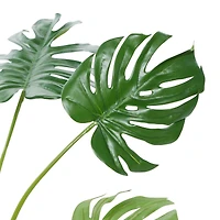 Monstera Leaf Decorations With Pot, 29", Green