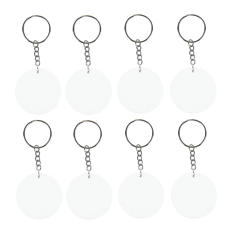 2" Translucent Acrylic Disc Keychains, 8ct. by Make Market®