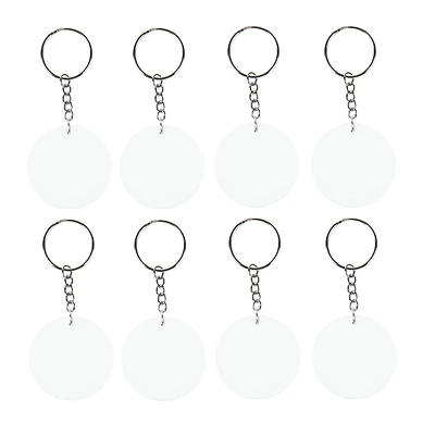 2" Translucent Acrylic Disc Keychains, 8ct. by Make Market®