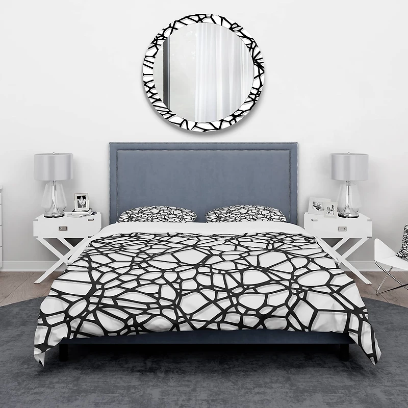 Designart 'Abstract Mosaic Pattern' Modern & Contemporary Bedding Set