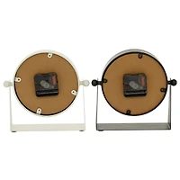 8" Round Metal Modern Clock Set