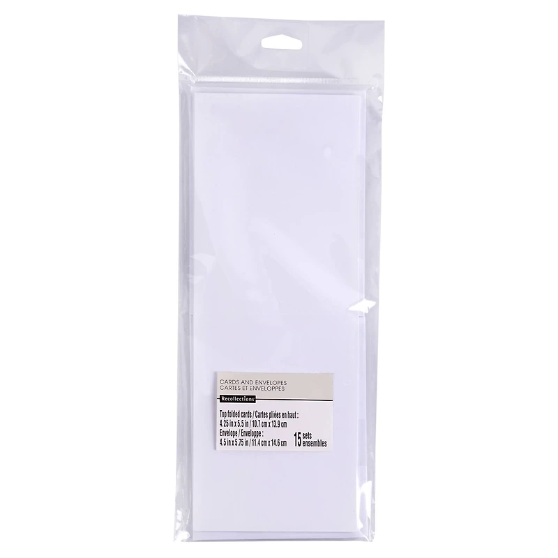 Top Folded Cards & Envelopes by Recollections™, 4.25" x 5.5"