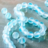 Matte Aqua Opal Glass Round Beads, 6mm by Bead Landing™
