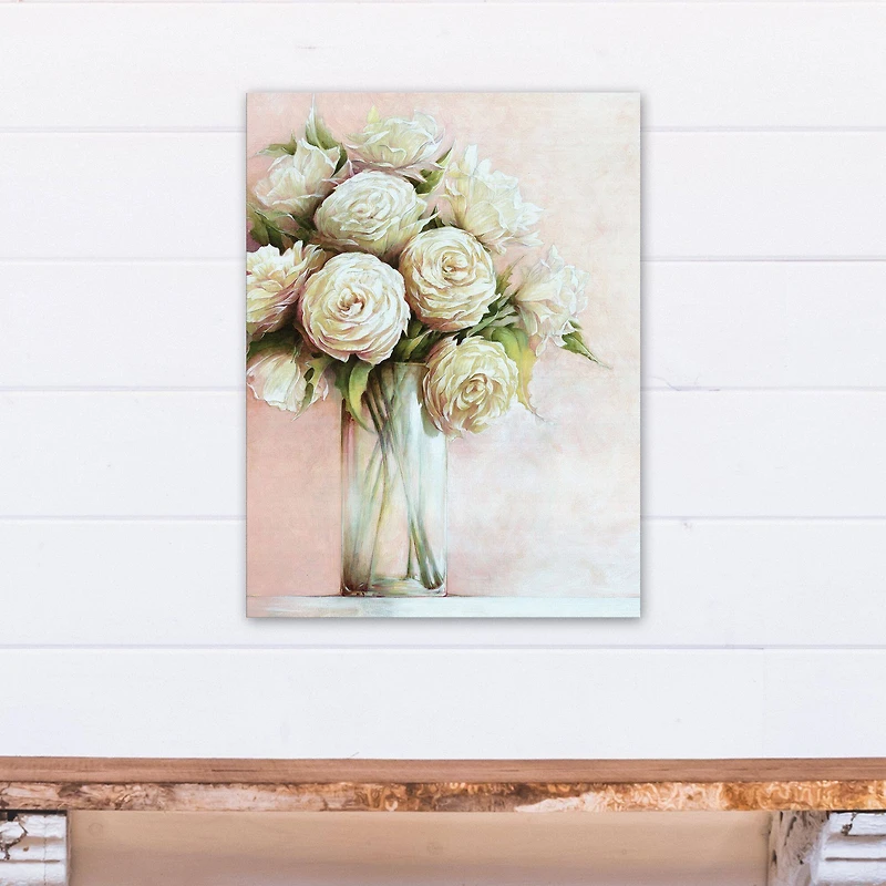 Blush Pink Bouquet 18" x 24" Canvas Wall Art