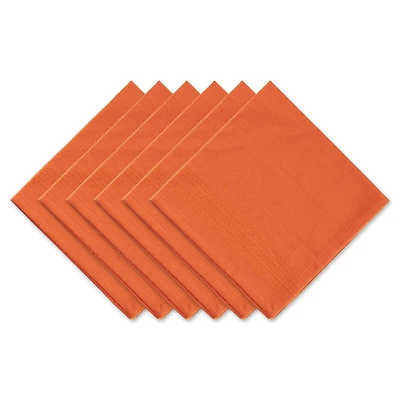 DII® Burnt Orange Dobby Stripe Cloth Dinner Napkins, 6ct.