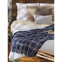 DII® French Blue Modern Farmhouse Plaid Throw