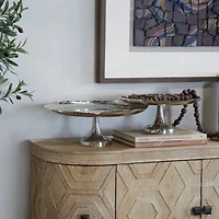 CosmoLiving by Cosmopolitan 16" Silver Aluminum Cake Stand