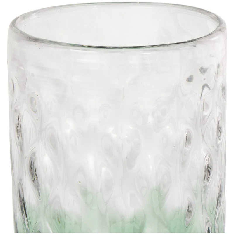 20" Green Ombre Handmade Glass Vase