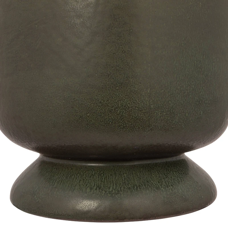 Hello Honey® 8.75" Green Reactive Glaze Round Stoneware Vase