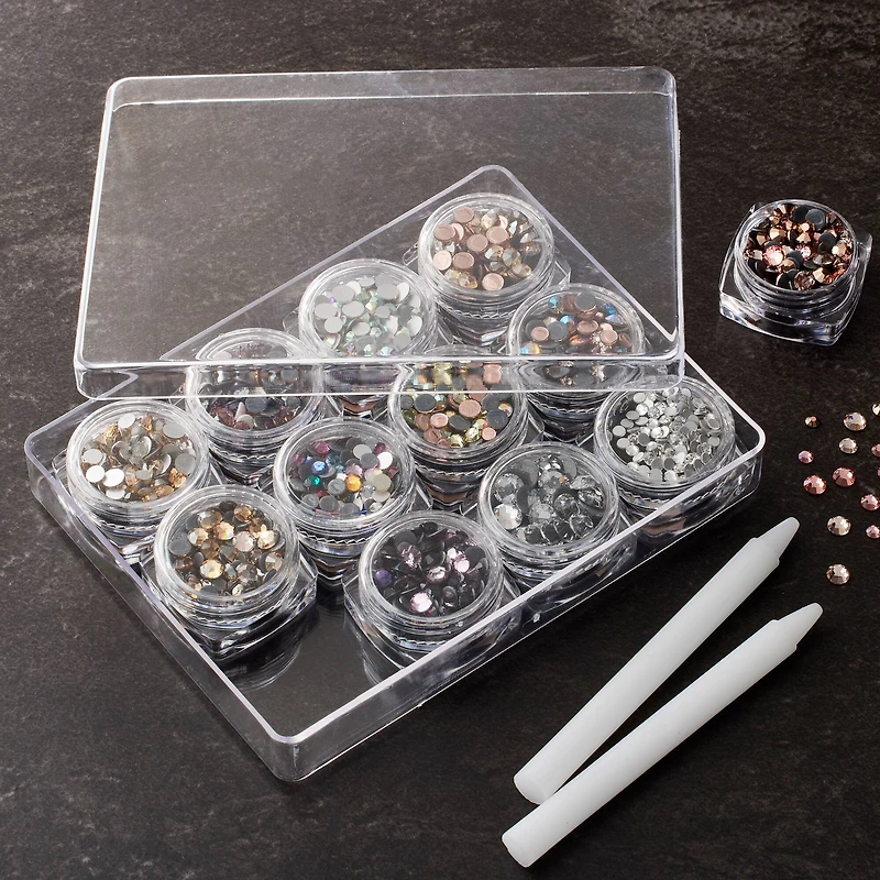 Crystal Storage Box with Wax Crayons by Bead Landing™