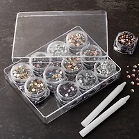 Crystal Storage Box with Wax Crayons by Bead Landing™