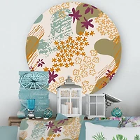 Designart - Flowers Silhouettes and Fluid Shapes