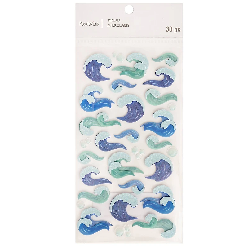 Blue Wave Stickers by Recollections™