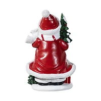 Glitzhome® 100mm Christmas Resin Lighted Snowflakes Snowman Waterglobe