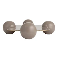 Hello Honey® 17.5" Gray Elegance Enamel Metal Tray with Ball Feet