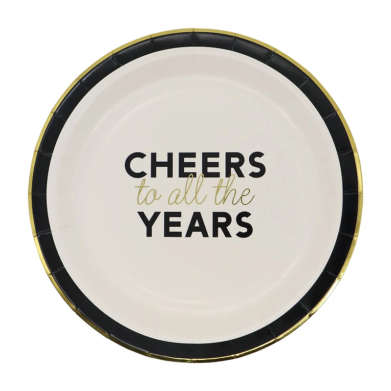 9" Cheers to all the Years Dinner Plates, 8ct. by Celebrate It™