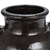 Hello Honey® 12" Black Decorative Clay Jar