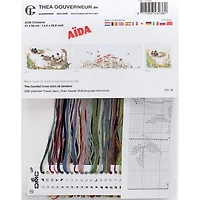 Thea Gouverneur Chickens Cross Stitch Kit