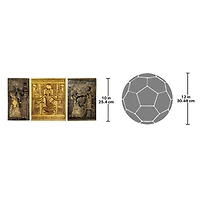 Design Toscano 10" Egyptian Temple Stele Tutankhamen, Isis & Horus Plaque Set