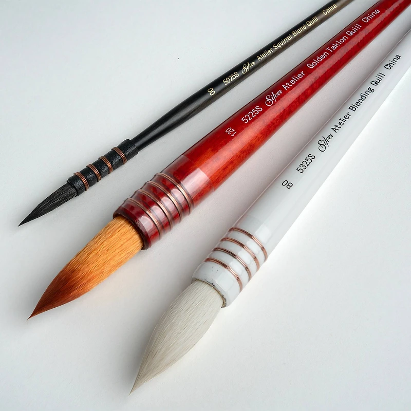Silver Brush Limited Atelier™ 3 Piece Quills Small Brush Set