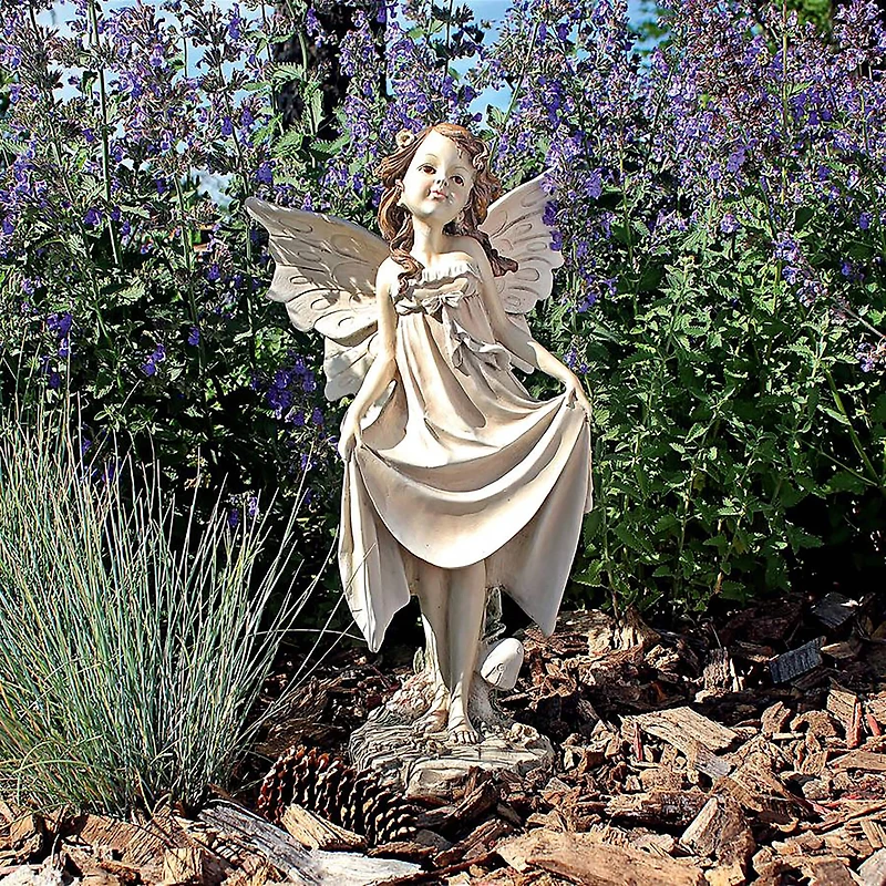 Design Toscano 13.5" Wildflower Meadows Fairies Calla Garden Statue