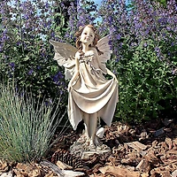Design Toscano 13.5" Wildflower Meadows Fairies Calla Garden Statue