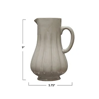 Hello Honey® 62oz. Reactive Glaze Stoneware Fluted Pitcher