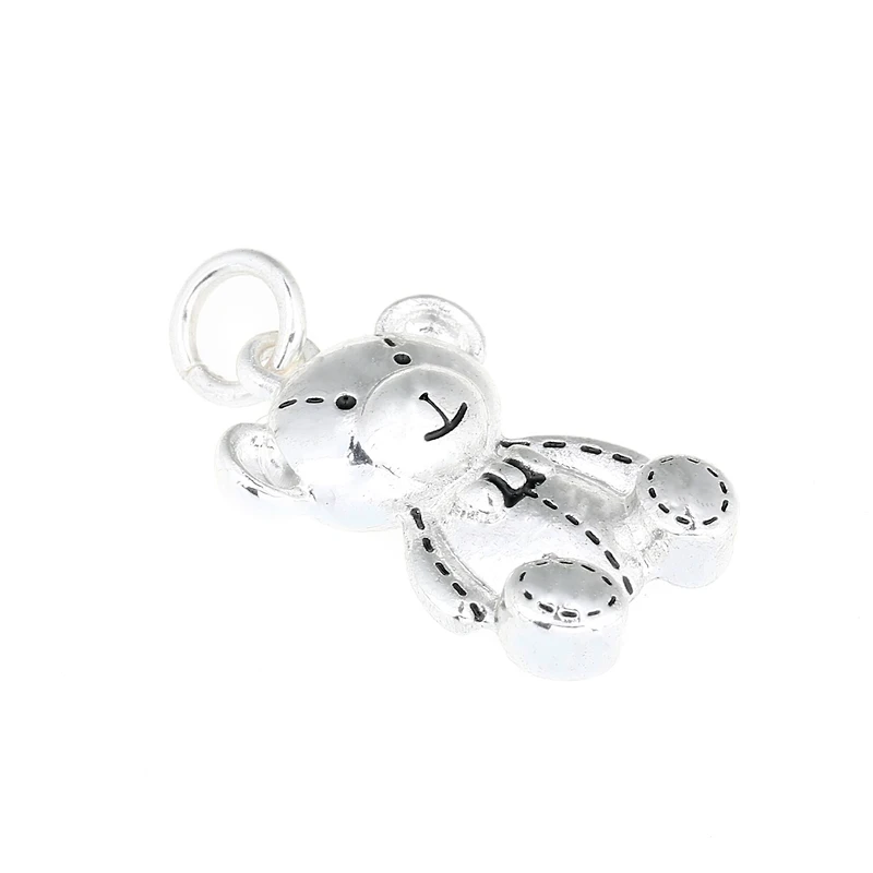 Silver Plated Teddy Bear Charm by Bead Landing™