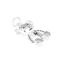 Silver Plated Teddy Bear Charm by Bead Landing™