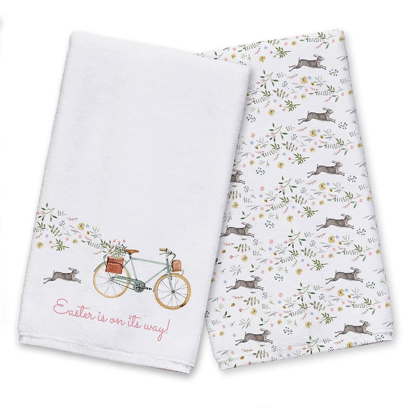 Easter Bike Tea Towel - Set of 2